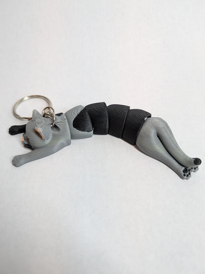 Flexible Feline Keychain: A Playful Purr-fect Accessory