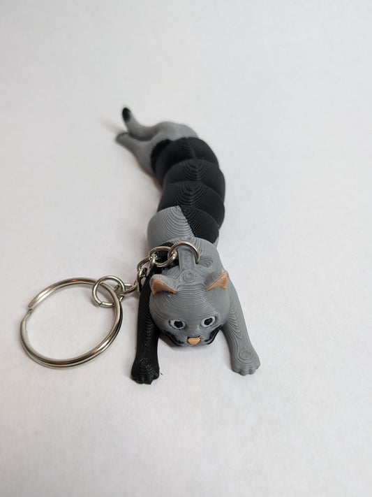 Flexible Feline Keychain: A Playful Purr-fect Accessory